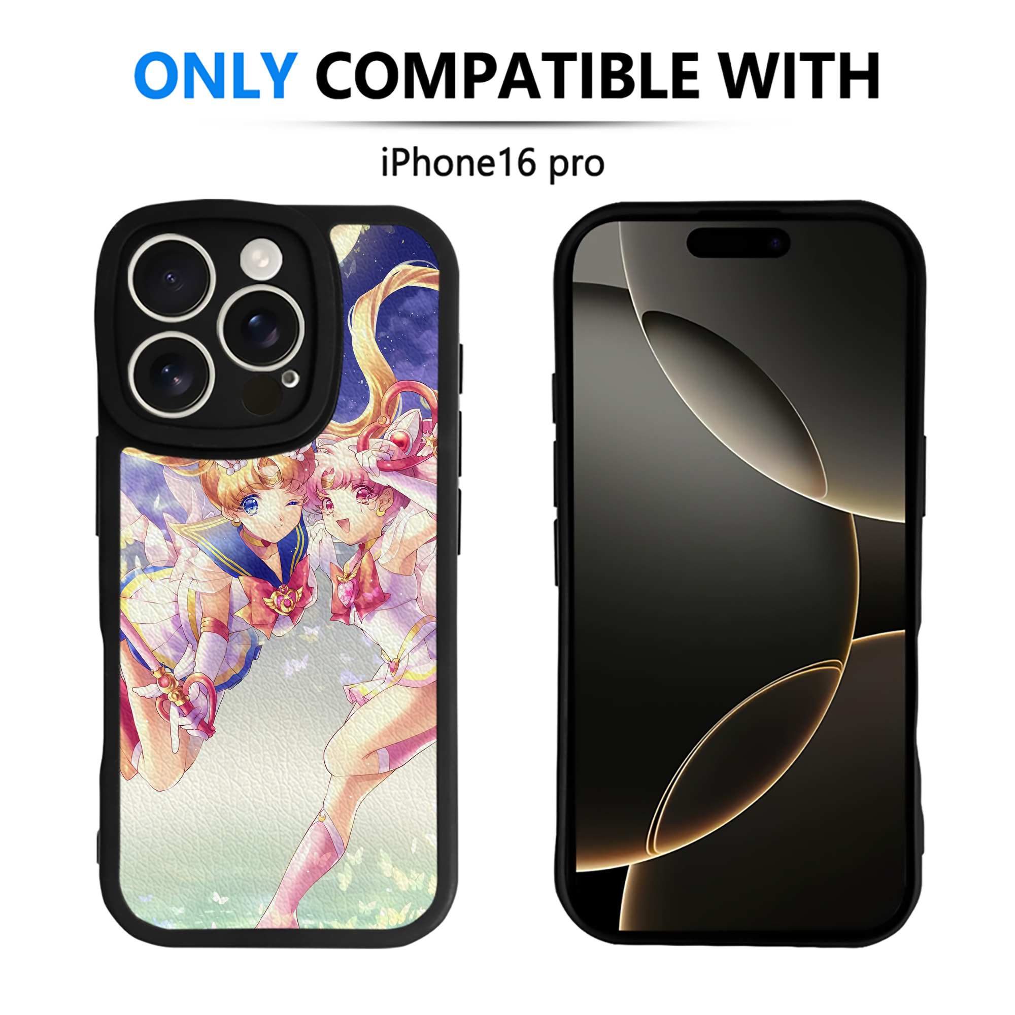 （画像用） 美少女戦士セーラームーン Sailor Moon 【iPhone 16シリーズ対応】シリコンスマホケース（レザー調） 材質：シリコン